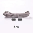100cm Elastic No Tie Shoelaces Metal Lock Shoe Laces For Kids Adult Sneakers Quick Shoelaces Semicircle Shoestrings - 1
