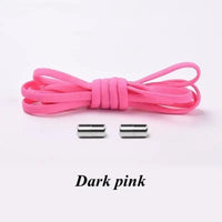 100cm Elastic No Tie Shoelaces Metal Lock Shoe Laces For Kids Adult Sneakers Quick Shoelaces Semicircle Shoestrings - 1