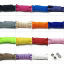 100cm Elastic No Tie Shoelaces Metal Lock Shoe Laces For Kids Adult Sneakers Quick Shoelaces Semicircle Shoestrings
