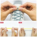 100cm Elastic No Tie Shoelaces Metal Lock Shoe Laces For Kids Adult Sneakers Quick Shoelaces Semicircle Shoestrings