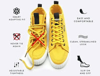 100cm Elastic No Tie Shoelaces Metal Lock Shoe Laces For Kids Adult Sneakers Quick Shoelaces Semicircle Shoestrings
