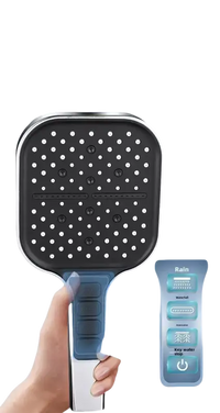 Handheld shower head with multiple spray settings.