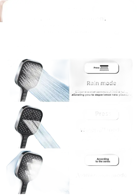 Shower head with multiple spray modes.