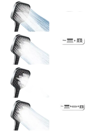 Shower head with multiple spray modes.