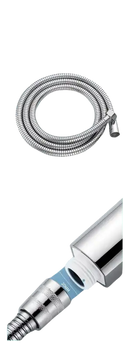 Stainless steel shower hose.