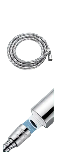 Stainless steel shower hose.