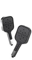 Two multi-setting shower heads.