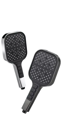 Two multi-setting shower heads.