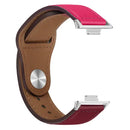 Two-toned leather watch band.