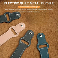 Leather watch band loops.