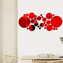 26pcs Round Acrylic Mirror Stickers - Self-Adhesive Removable Bathroom/Kitchen Wall Decor Shatterproof Tile Art