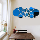26pcs Round Acrylic Mirror Stickers - Self-Adhesive Removable Bathroom/Kitchen Wall Decor Shatterproof Tile Art