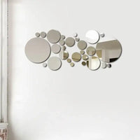 26pcs Round Acrylic Mirror Stickers - Self-Adhesive Removable Bathroom/Kitchen Wall Decor Shatterproof Tile Art