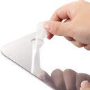 Rectangular metal palette with protective film.