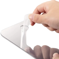 Rectangular metal palette with protective film.