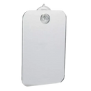 Rectangular suction cup mirror.