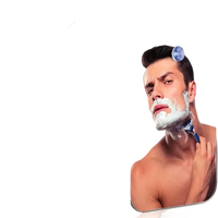 Suction-cup shaving mirrors.