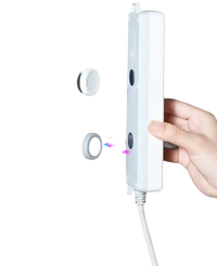 White power strip with Magnetix Wall Hooks, perfect invisible key organizer trendy accessory