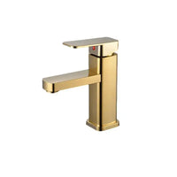 RETHME Gold faucet bathroom faucet metal stainless steel handle hot and cold mixer faucet square faucet beautiful