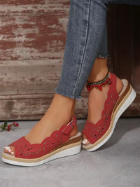New Women’s Shoes Summer Retro Roman Sandals Women Pu Casual Wedge Sandals Slippers Women Platform Slippers Plus Size 43