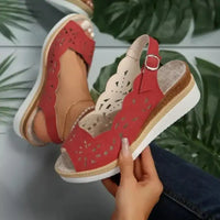 New Women’s Shoes Summer Retro Roman Sandals Women Pu Casual Wedge Sandals Slippers Women Platform Slippers Plus Size 43