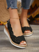 New Women’s Shoes Summer Retro Roman Sandals Women Pu Casual Wedge Sandals Slippers Women Platform Slippers Plus Size 43