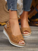 New Women’s Shoes Summer Retro Roman Sandals Women Pu Casual Wedge Sandals Slippers Women Platform Slippers Plus Size 43
