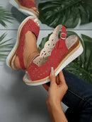 New Women’s Shoes Summer Retro Roman Sandals Women Pu Casual Wedge Sandals Slippers Women Platform Slippers Plus Size 43