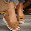 New Women’s Shoes Summer Retro Roman Sandals Women Pu Casual Wedge Sandals Slippers Women Platform Slippers Plus Size