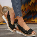 New Women’s Shoes Summer Retro Roman Sandals Women Pu Casual Wedge Sandals Slippers Women Platform Slippers Plus Size