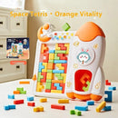 Block Building Blocks 3D 3D Puzzle Model Educational Toys - Orange