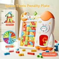 Block Building Blocks 3D 3D Puzzle Model Educational Toys - Orange With Punishment Plate
