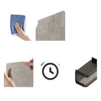 Installation instructions for a wall-mounted tissue box.