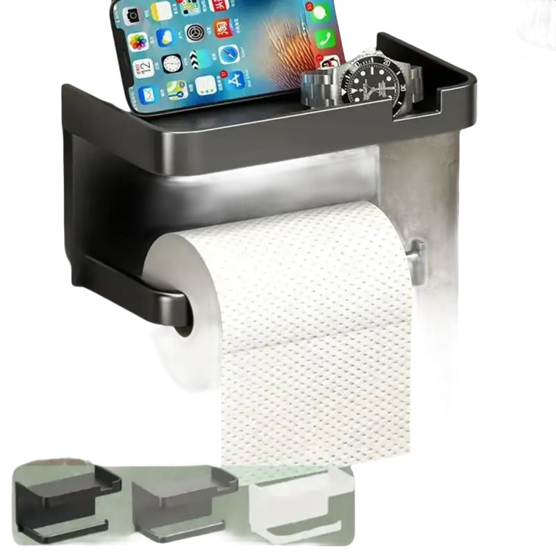Sweet Bathroom Wall Roll and Plastic Storage Rack