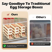Refrigerator Egg Storage Box Kitchen Egg Box Storage Egg Box Large Capacity Dedicated Egg Carton Egg Rolling Egg