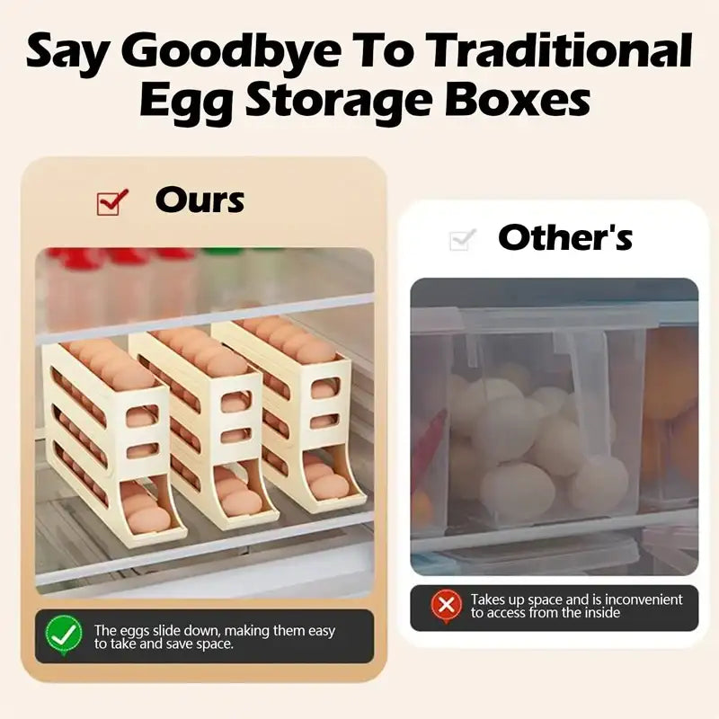 Refrigerator Egg Storage Box Kitchen Egg Box Storage Egg Box Large Capacity Dedicated Egg Carton Egg Rolling Egg