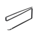 Black metal towel rack.