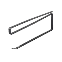 Black metal towel rack.