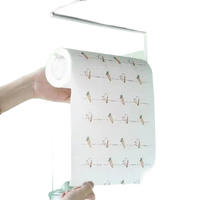 Printed paper towel roll.