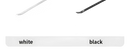 Two crowbars, white and black.
