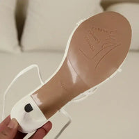 Fashion Rome Sexy High Heels Sandals Women Cross Tied-Lace Up Shoes DLSYXD Summer Open Toe Dress Slippers Femme Pumps