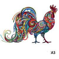 Galaxy Rooster Puzzle - 1210Rooster / A3