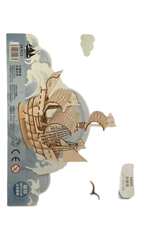 Wooden ship model kit.