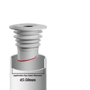 Drain pipe seal ring with dimensions and installation instructions.