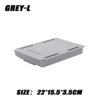 2pc White SelfAdhesive Storage Drawer Box Makeup Pencil Tray Desk Hidden Under Desk Stand Self-adhesive Under-drawer