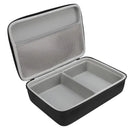 Open black carrying case.