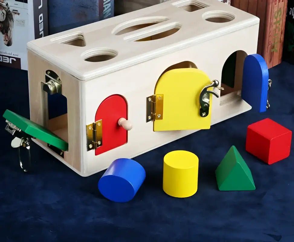 Shape Sorting Lock Box Madness Wooden Fine Motor Fun