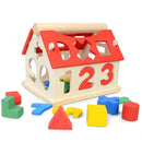 Children’s building block toys educational digital house toys - Red