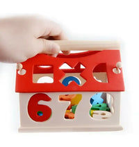 Children’s building block toys educational digital house toys - Red