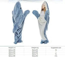 Cartoon Shark Blanket Plaid Women Pajamas Sleeping Bag Robe Shark Blanket Megalodon Gown Adult Homewear Plaid Comfy